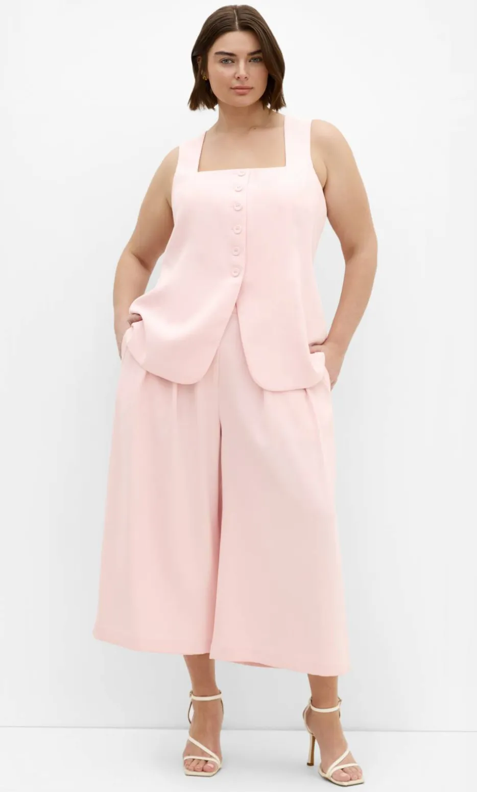 Abbie Crop Pant - baby pink