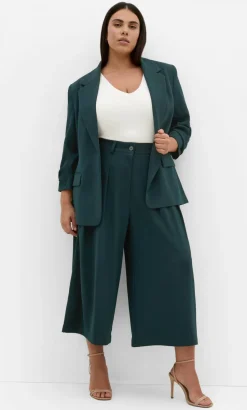 Abbie Crop Pant - deep emerald