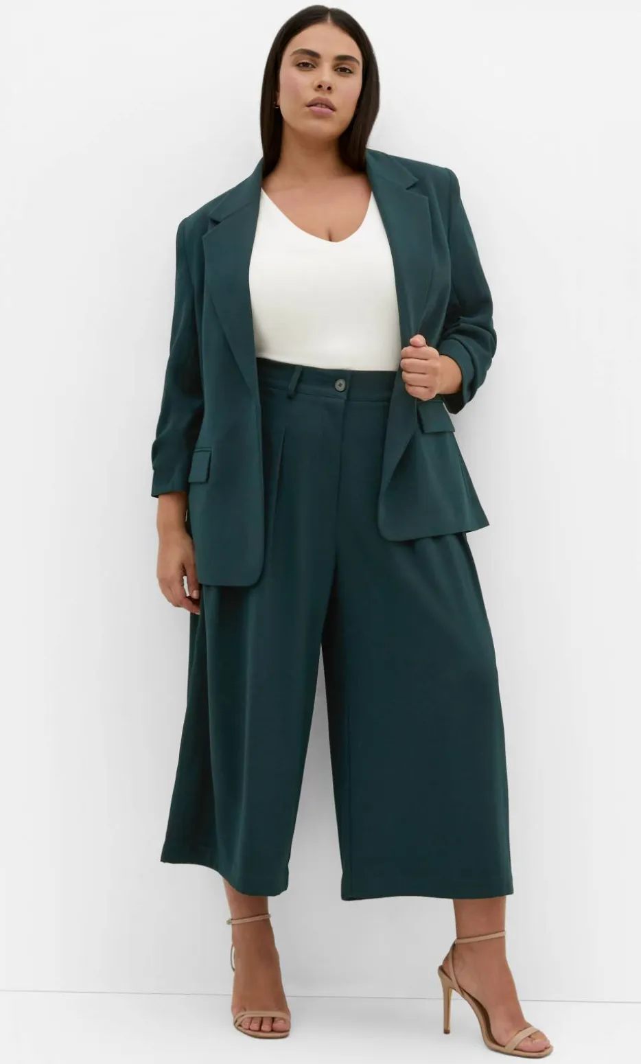 Abbie Crop Pant - deep emerald