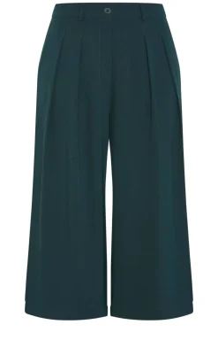 Abbie Crop Pant - deep emerald