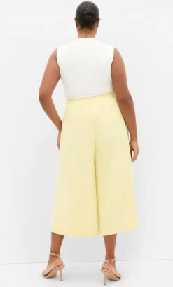 Abbie Crop Pant - lemon drop
