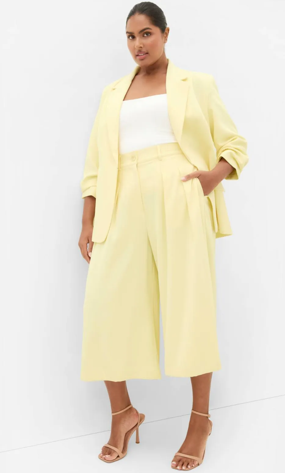 Abbie Crop Pant - lemon drop