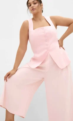 Abbie Crop Pant - soft pink