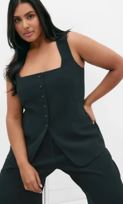 Abbie Vest - deep emerald