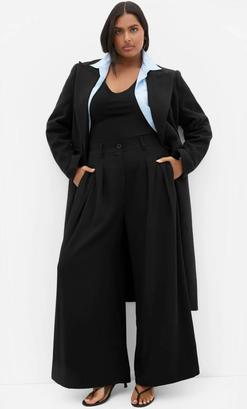 Abbie Wide Leg Pant - black