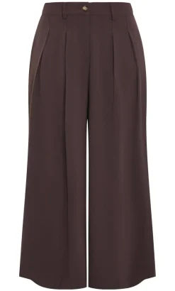 Abbie Wide Leg Pant - chocolate