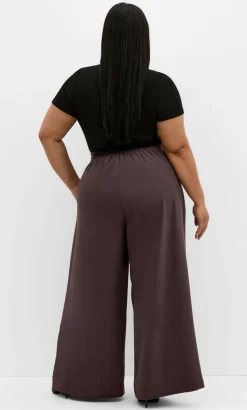 Abbie Wide Leg Pant - chocolate