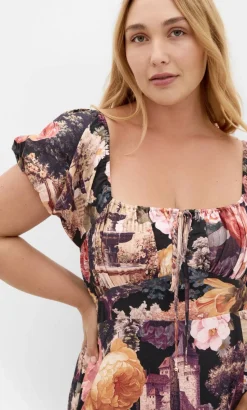Abbigail Bloom Print Maxi Dress - rose