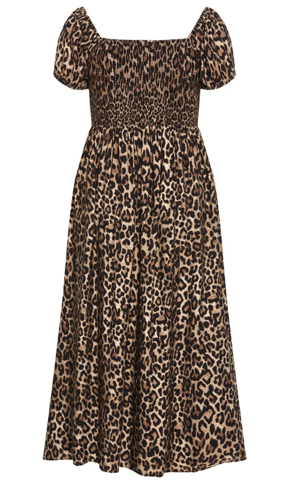 Abbigail Leopard Print Maxi Dress - chocolate