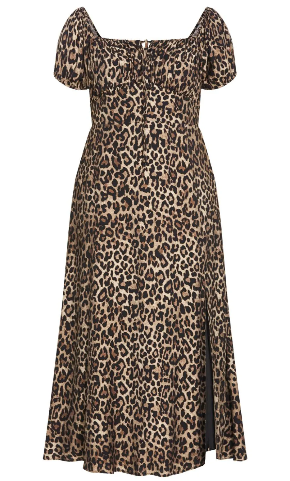 Abbigail Leopard Print Maxi Dress - chocolate