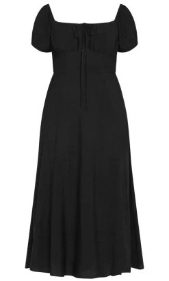 Abbigail Split Maxi Dress - black