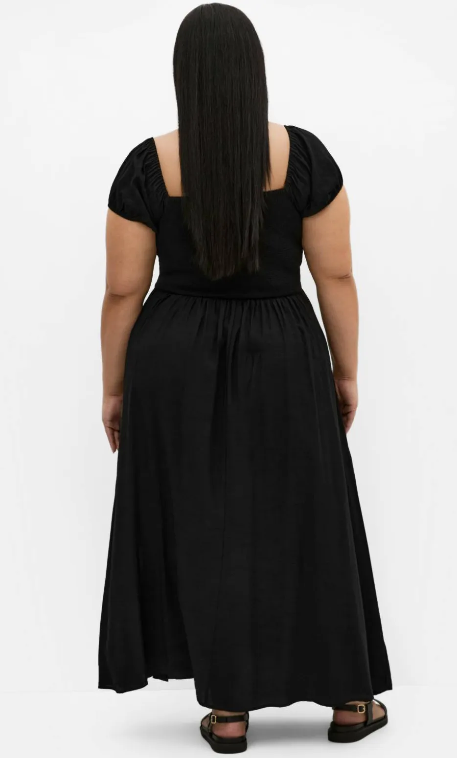 Abbigail Split Maxi Dress - black