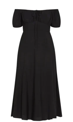Abbigail Split Maxi Dress - black