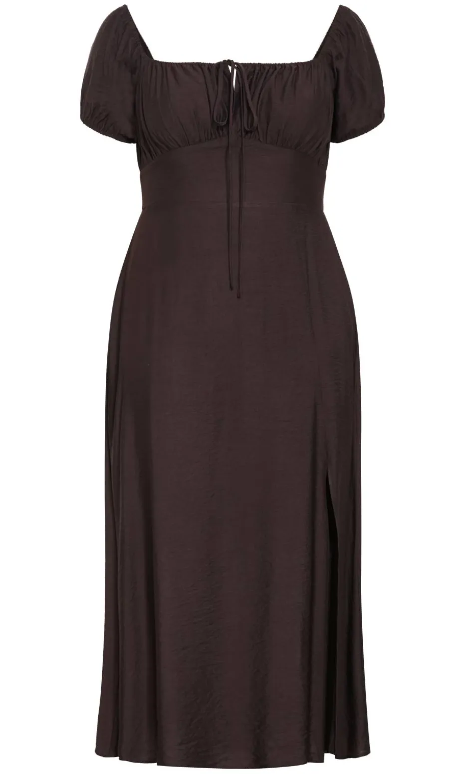 Abbigail Split Maxi Dress - chocolate