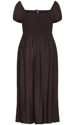 Abbigail Split Maxi Dress - chocolate