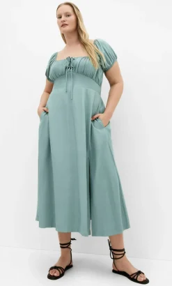 Abbigail Split Maxi Dress - soft sage