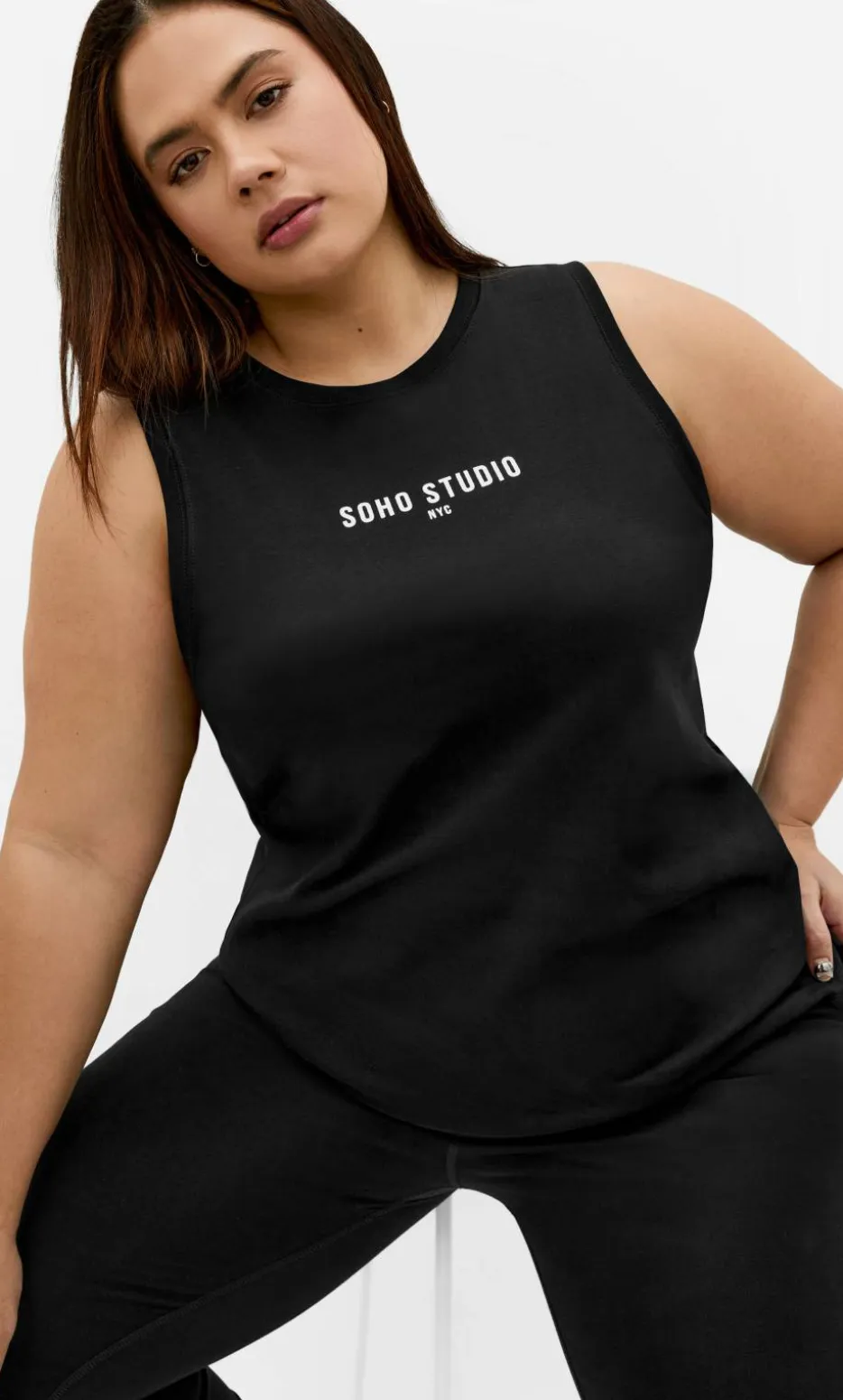 Active Soho Cotton Tank - black