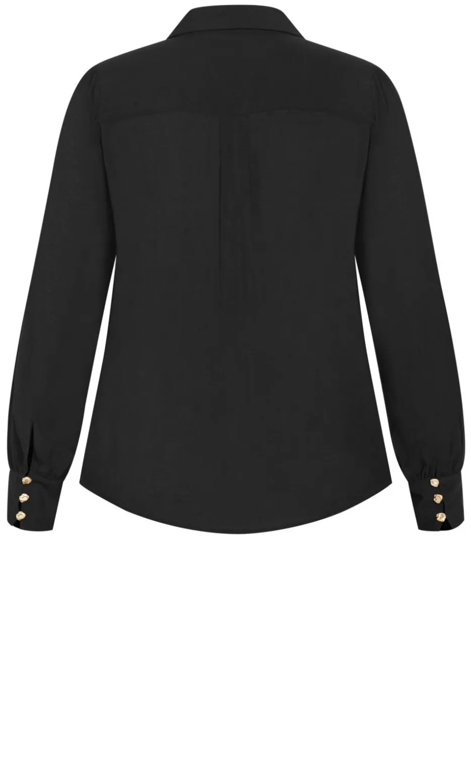 Alana Button Detail Shirt - black