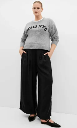 Alana Relaxed Wide Leg Pant - black
