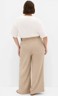 Alana Tailored Wide Leg Pant - latte