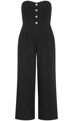 Alexi Strapless Jumpsuit - black