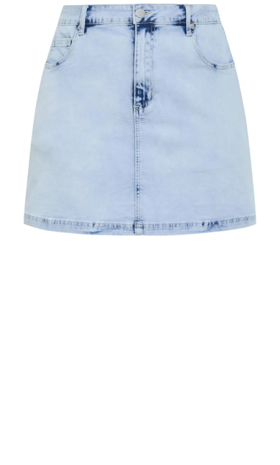 Alice Denim Mini Skirt - ice blue wash