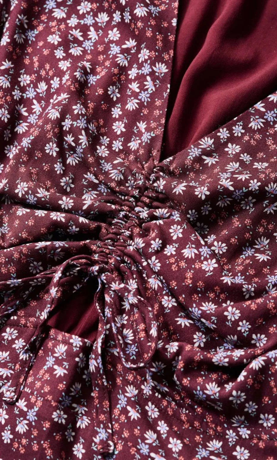 Aliya Floral Print Maxi Dress - berry
