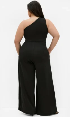 Amber One Shoulder Jumpsuit - black
