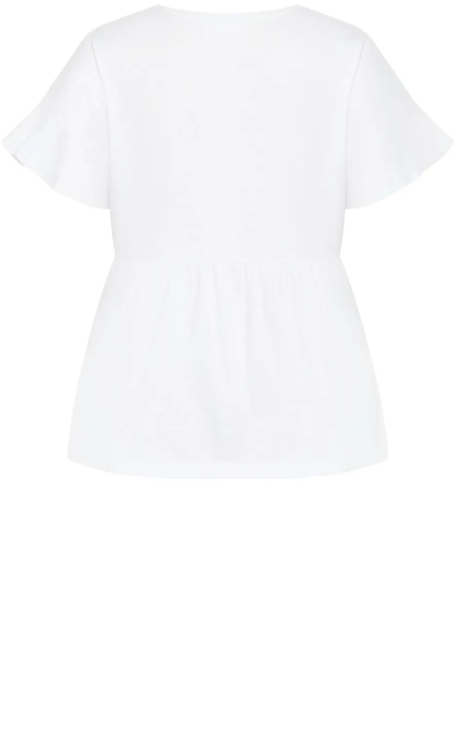 Amelia Peplum Tee - white