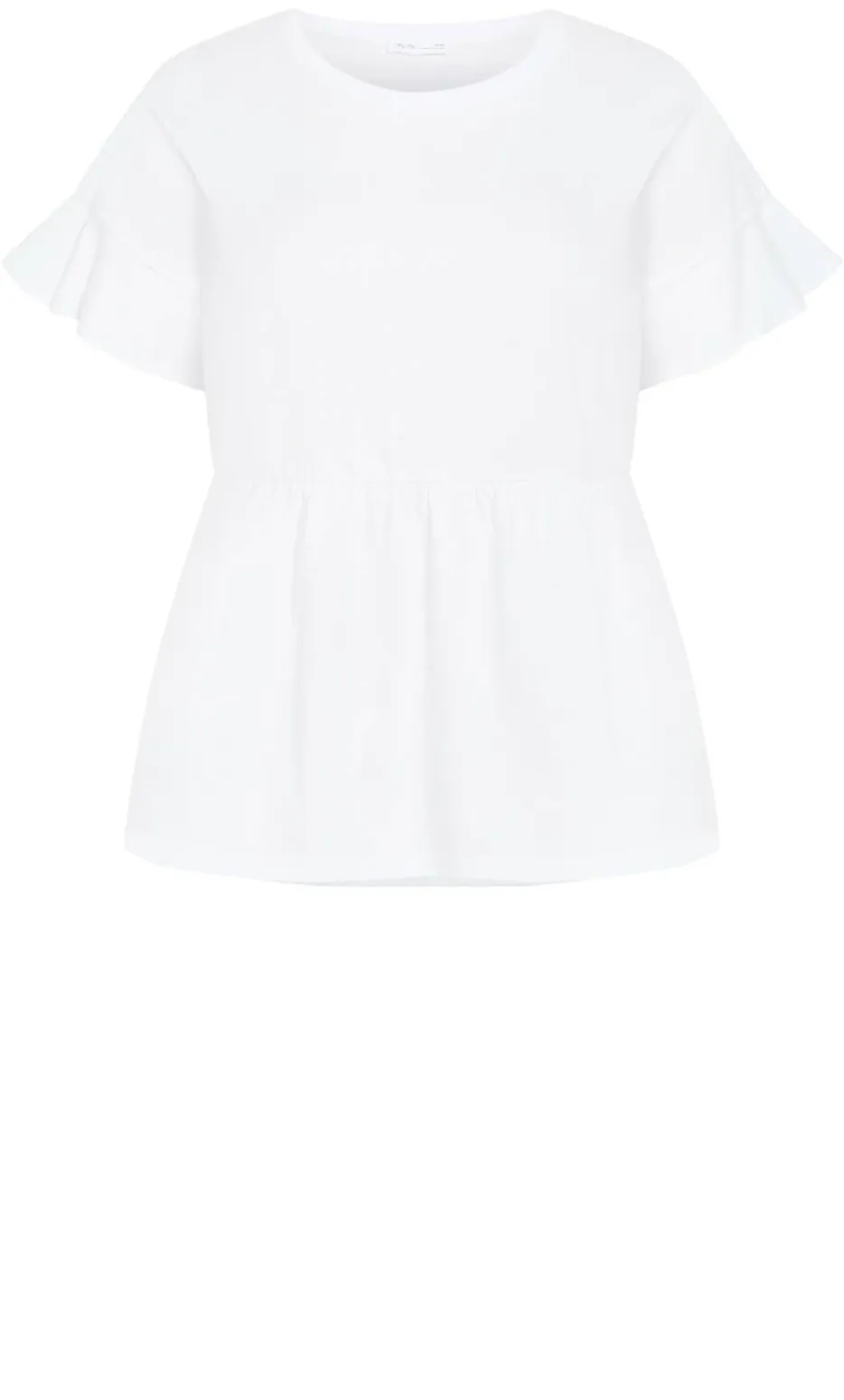 Amelia Peplum Tee - white
