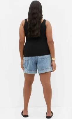 Amelia Scoop Neck Tank - black