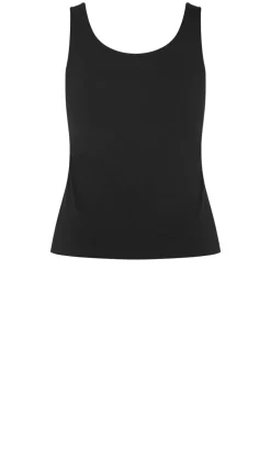 Amelia Scoop Neck Tank - black