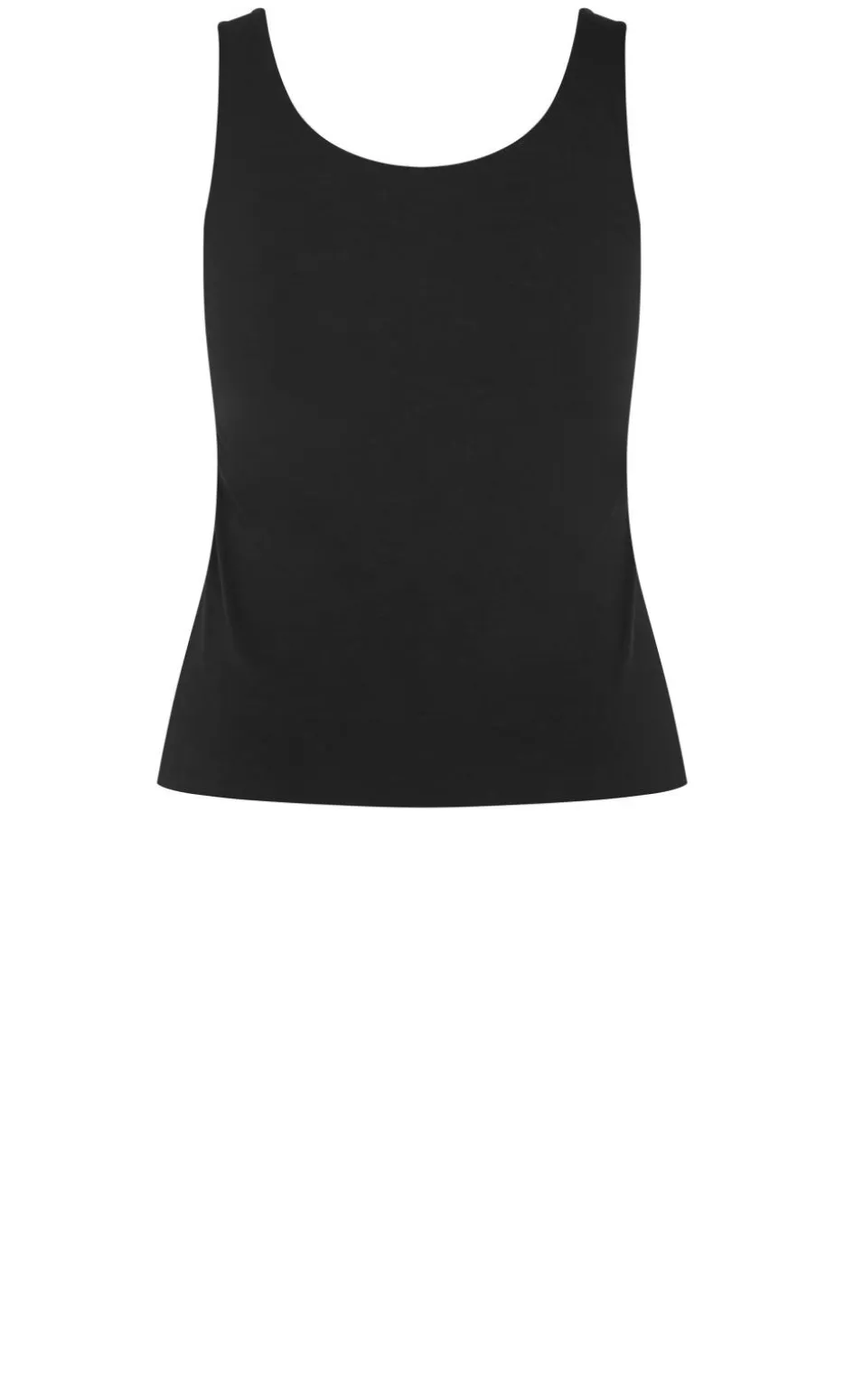 Amelia Scoop Neck Tank - black