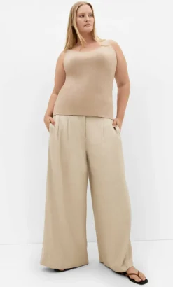 Amelia Scoop Neck Tank - stone