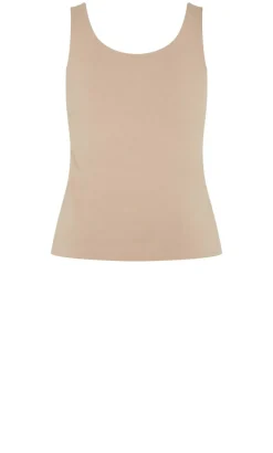 Amelia Scoop Neck Tank - stone