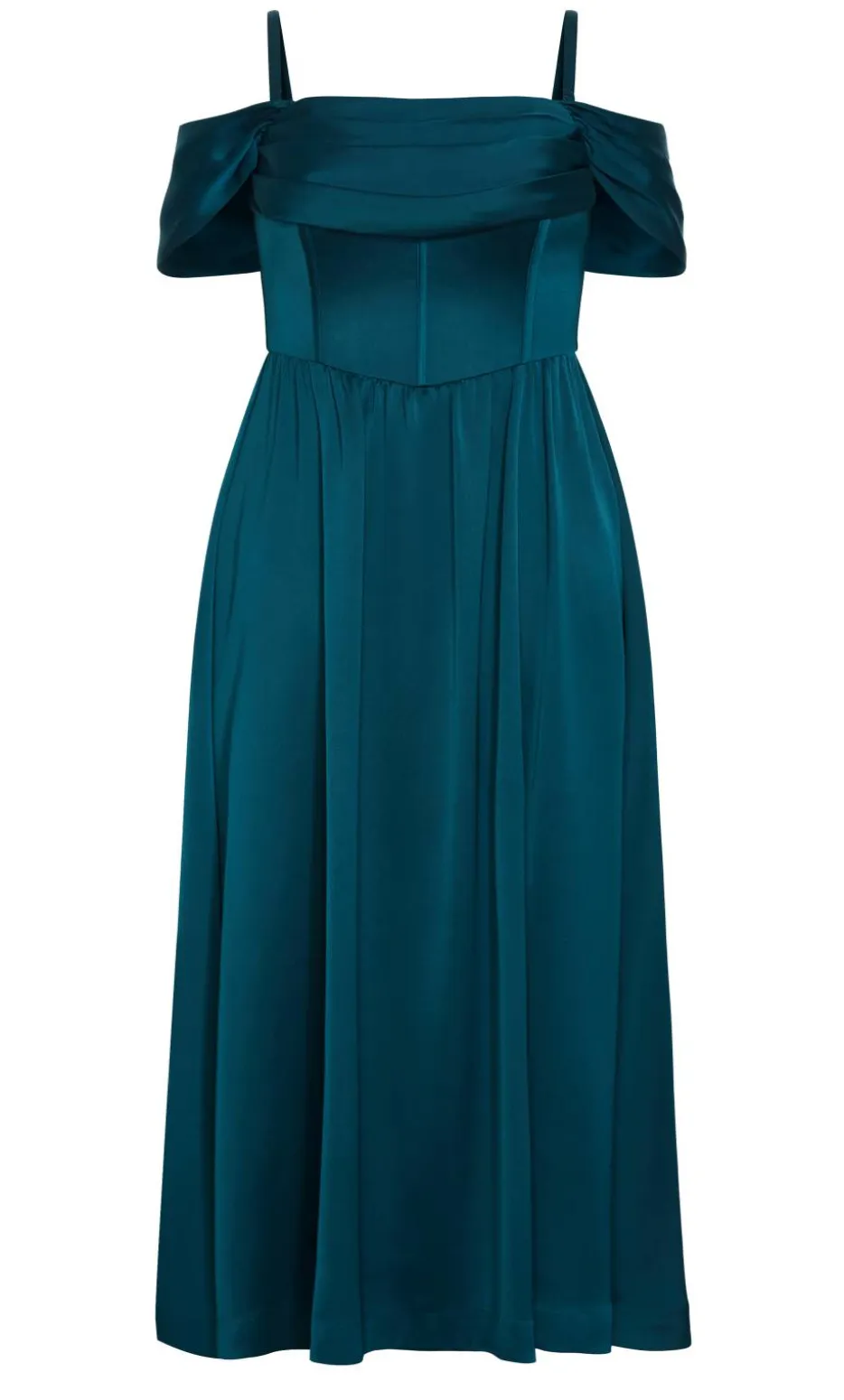 Angel Love Off Shoulder Maxi Dress - emerald