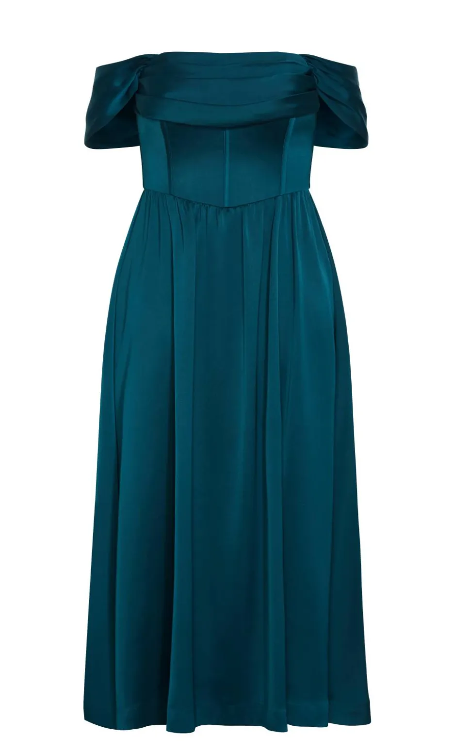 Angel Love Off Shoulder Maxi Dress - emerald