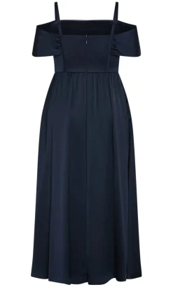 Angel Love Off Shoulder Maxi Dress - navy