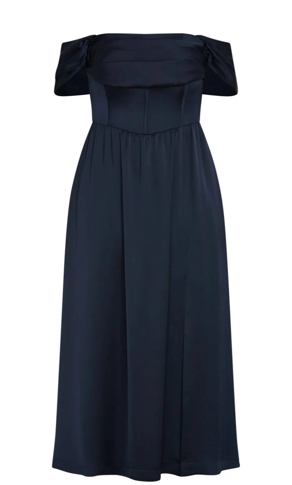 Angel Love Off Shoulder Maxi Dress - navy