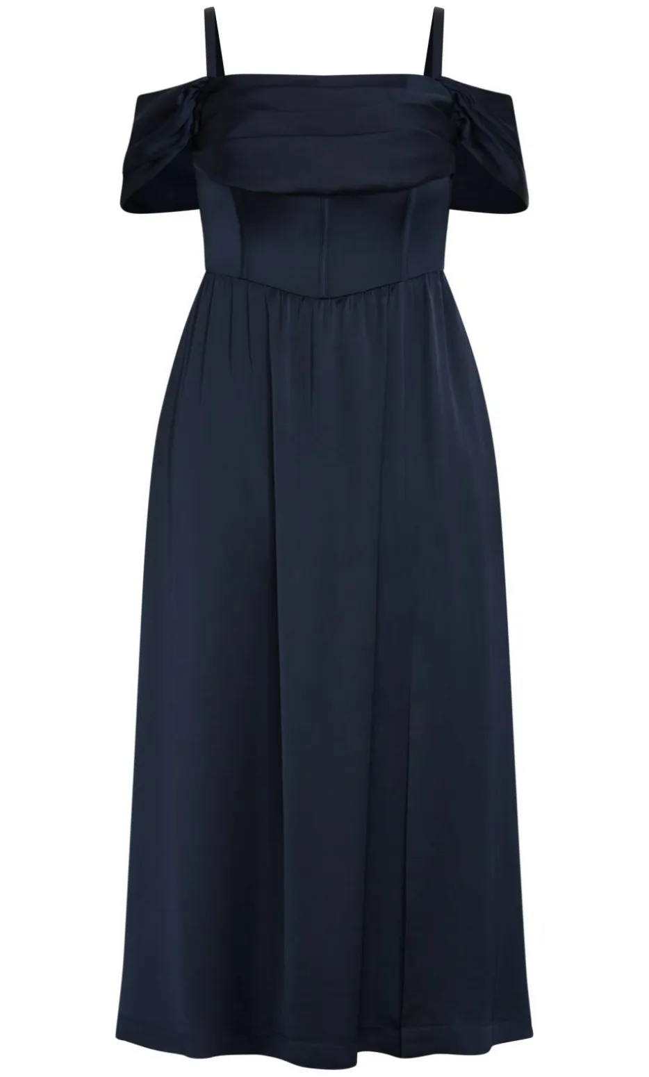 Angel Love Off Shoulder Maxi Dress - navy