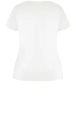 Anny V Neck Top - white