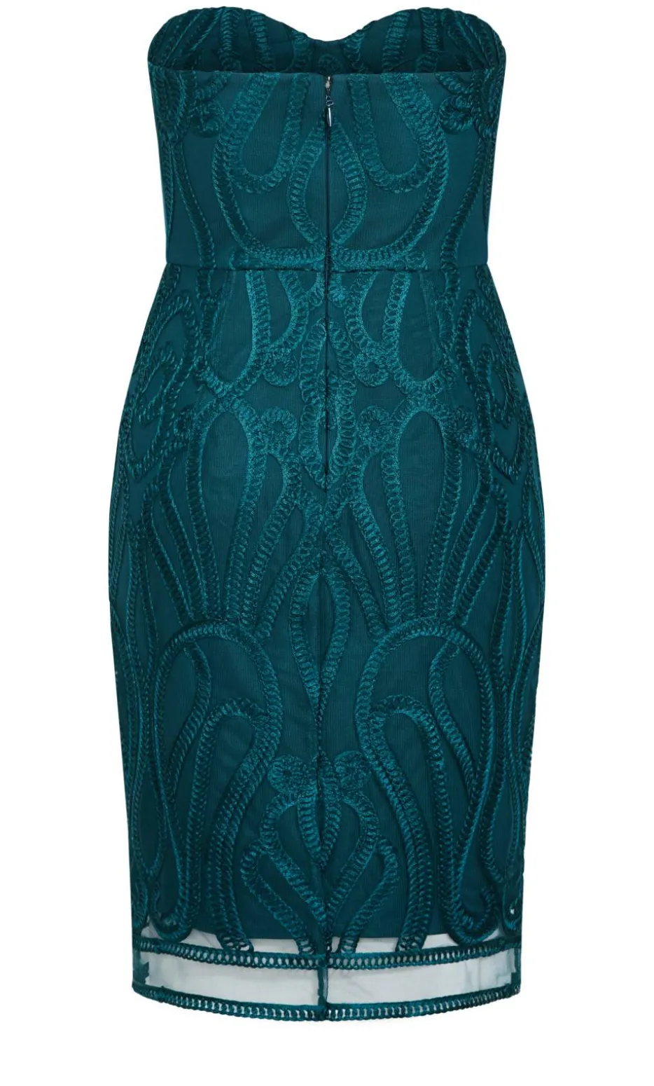 Antonia Strapless Midi Dress - emerald
