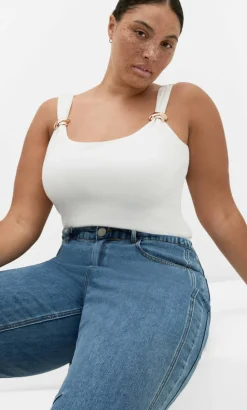 Arami Strap Detail Top - ivory