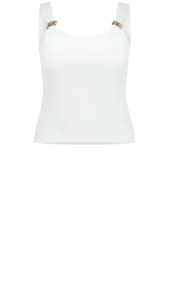 Arami Strap Detail Top - ivory