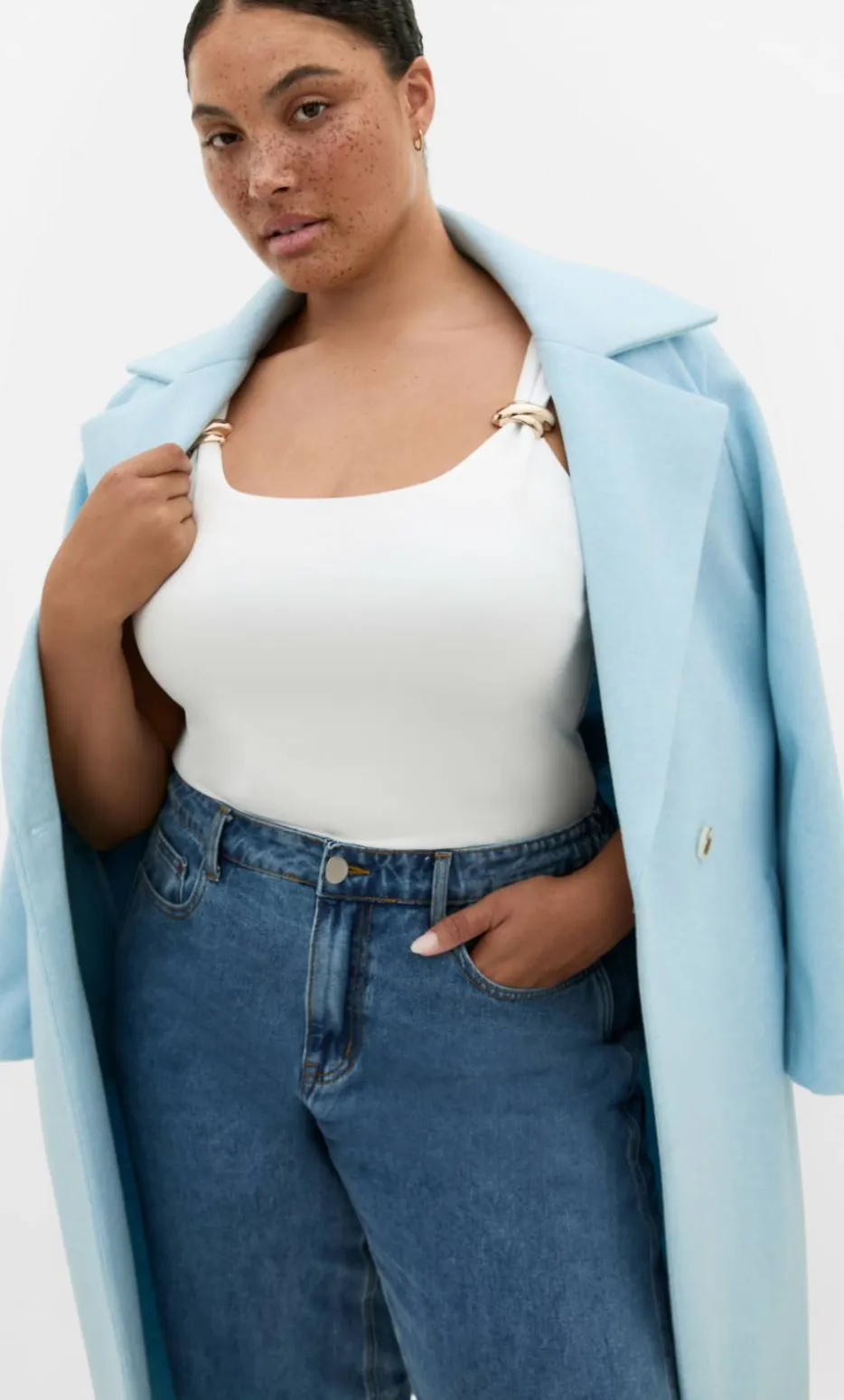 Arami Strap Detail Top - ivory