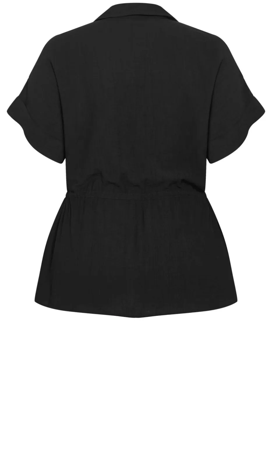 Aria Cinched Shirt - black