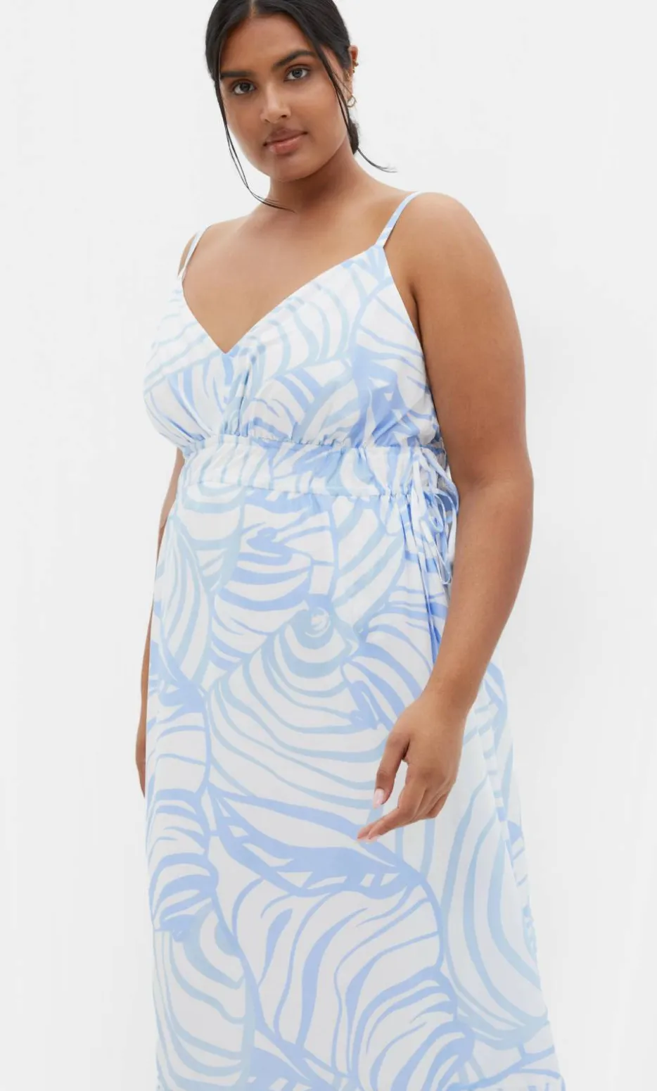 Ari Print Maxi Dress - blue print