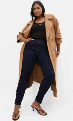 Asha Fit Ultra Skinny Leg Short Jean - dark wash