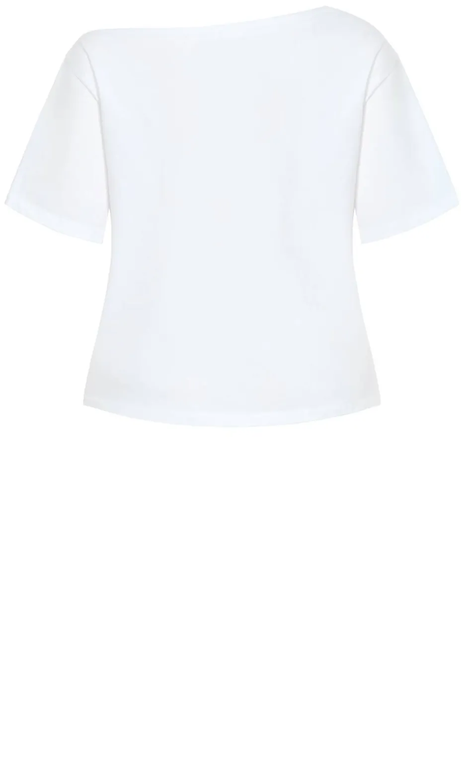 Asymmetrical Cotton Tee - ivory