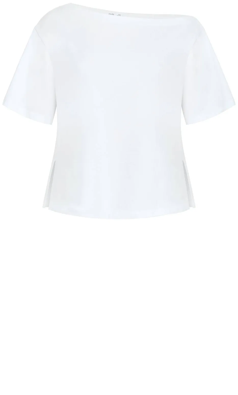 Asymmetrical Cotton Tee - ivory